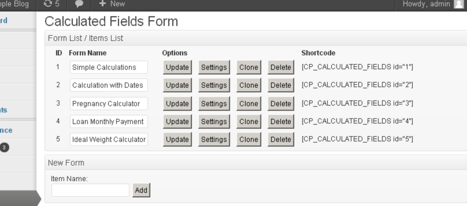 Plugin de WordPress para incorporación de herramientas en contenidos: Calculated Fields Form