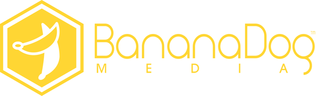 Ejemplo de logo creativo de Banana Dog