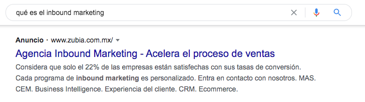 adwords ejemplos