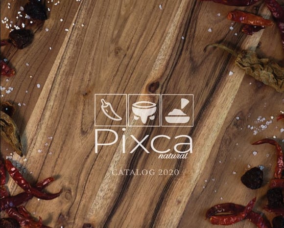 Ejemplo de la portada del catálogo digital de Pixca