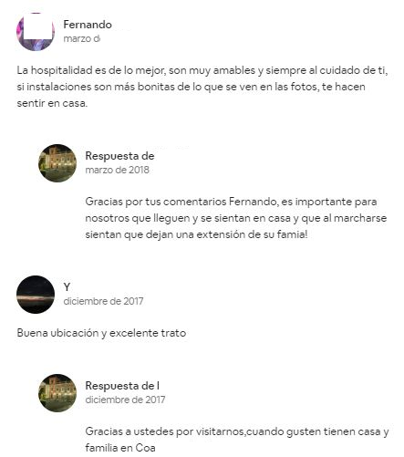 Ejemplo del uso del feedback positivo en un alojamiento de Airbnb