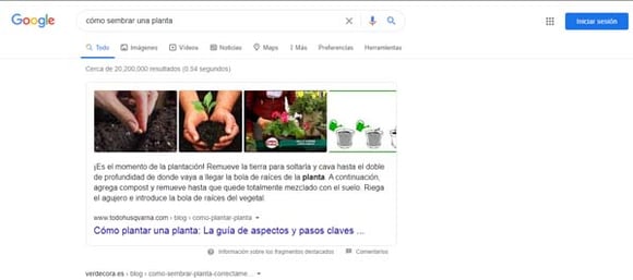 Resultados universales SERP Google