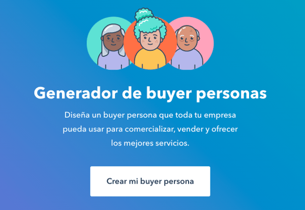 Generador de buyer personas de HubSpot