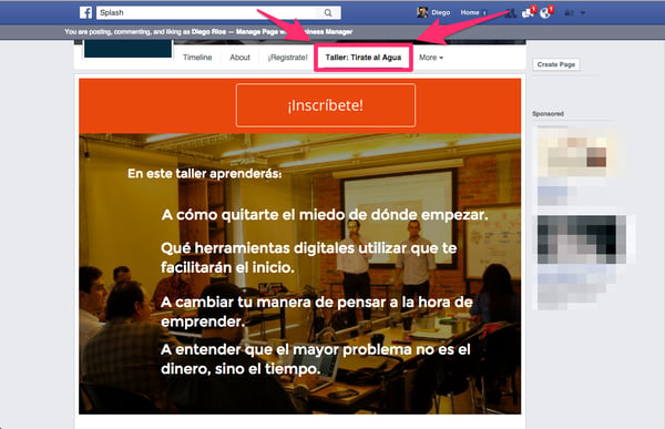 Tab Adicional Homepage