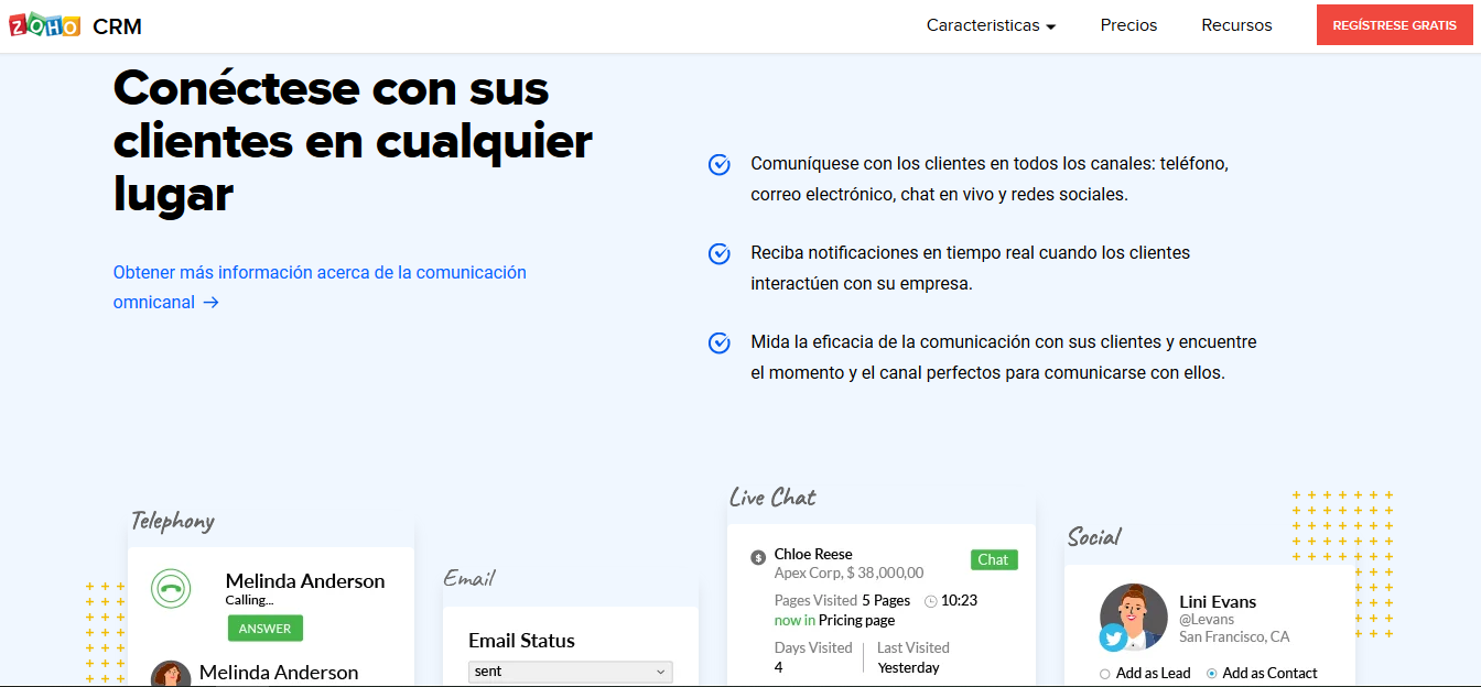 Zoho CRM, CRM de ventas
