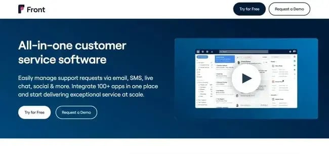 automatización del servicio de atención al cliente, Front