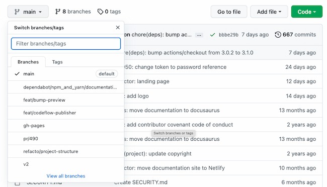 Ejemplo de para qué sirve GitHub: Ramificación (branch)