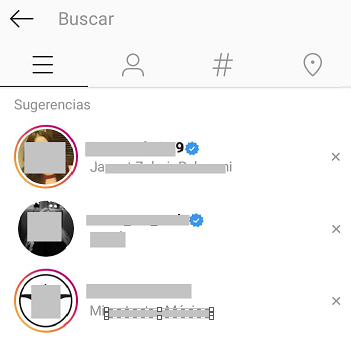 como borrar sugerencias instagram