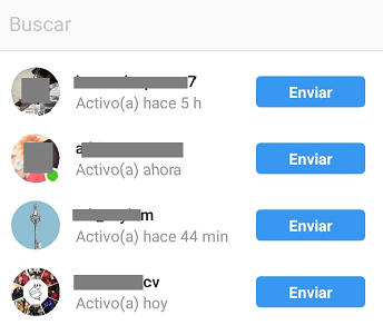 como enviar fotos instagram