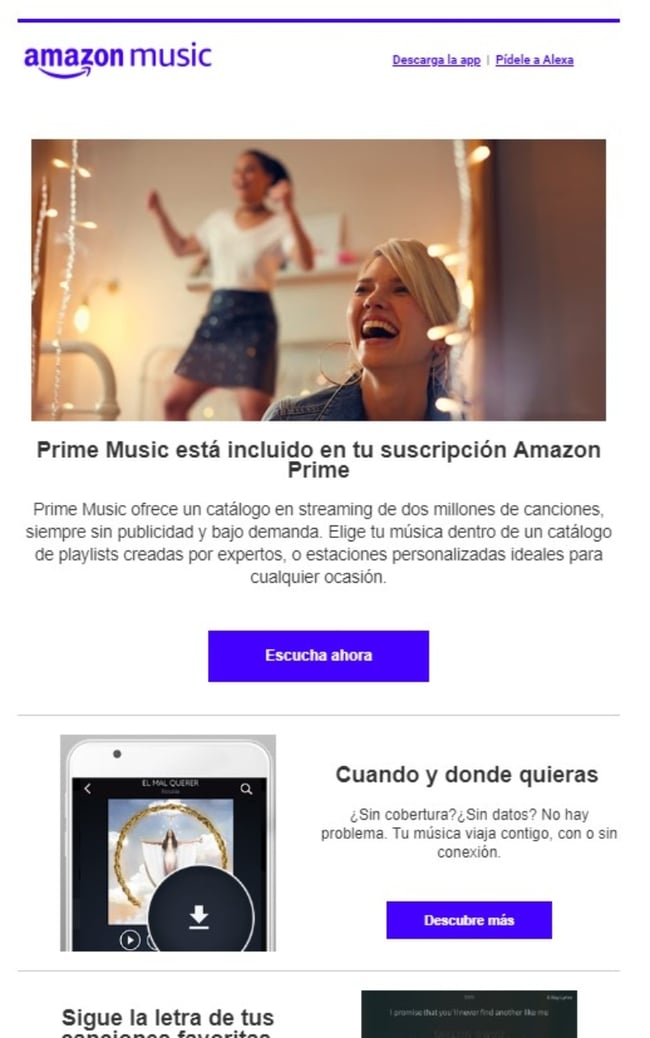 Ejemplo Newsletter: Amazon