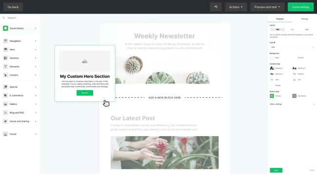 email marketing para hoteles, Mailerlite