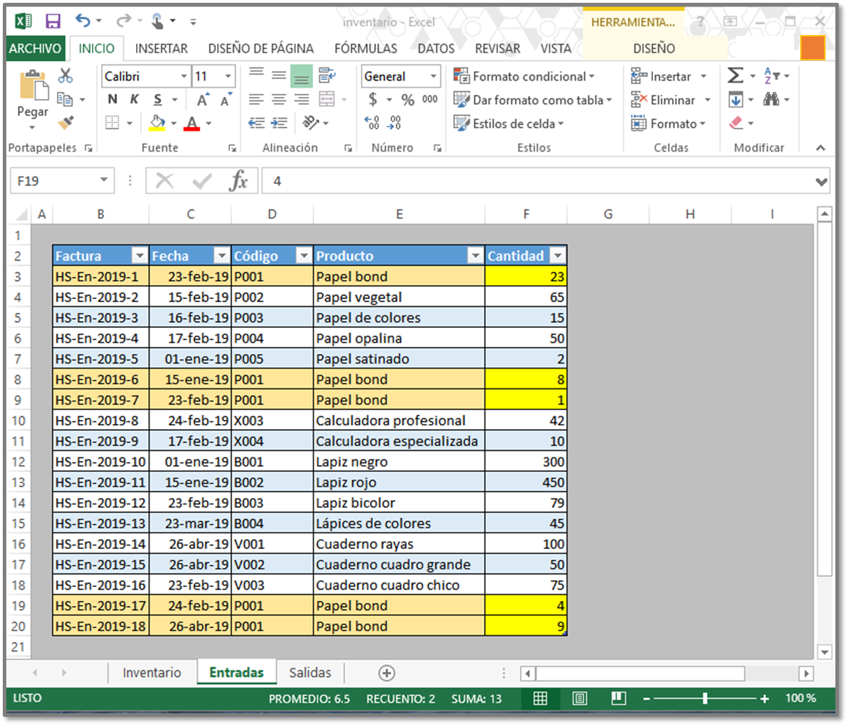Cómo hacer un inventario en Excel paso a paso