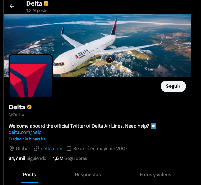 Delta ejemplo de las ventajas de las redes sociales