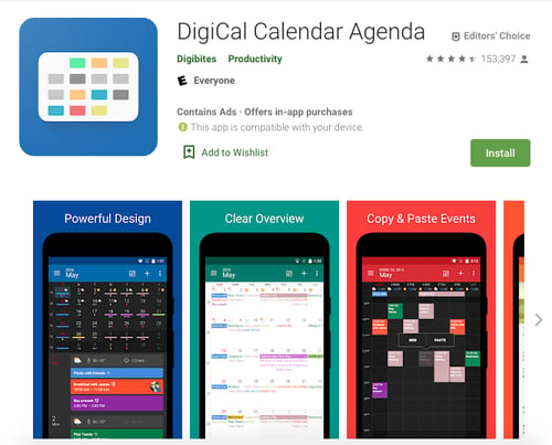 Apps de agenda y calendario: digical ca