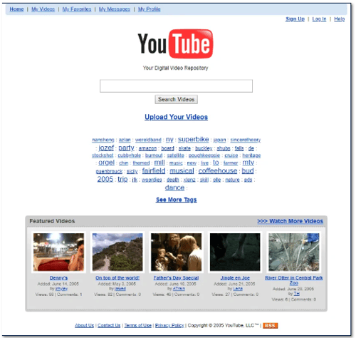 Ejemplo de diseño centrado en el usuario: primera interfaz de YouTube