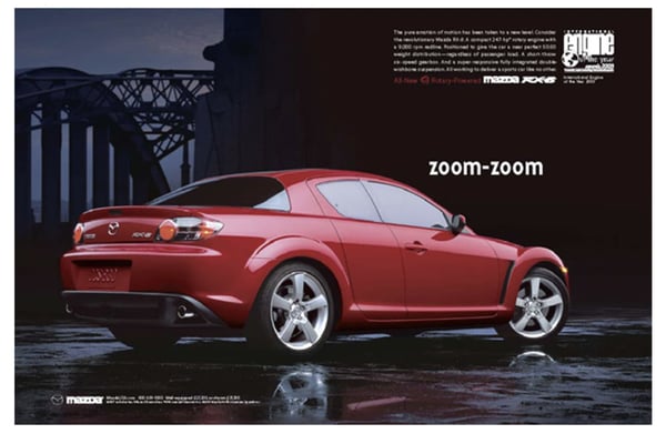 Ejemplo de eslogan creativo: Mazda