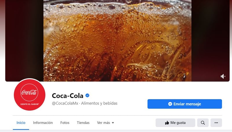 Ejemplo de estrategia de branding de Coca-Cola en Facebook