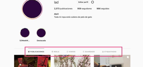 Dónde ver reels, videos e historias guardadas en Instagram web