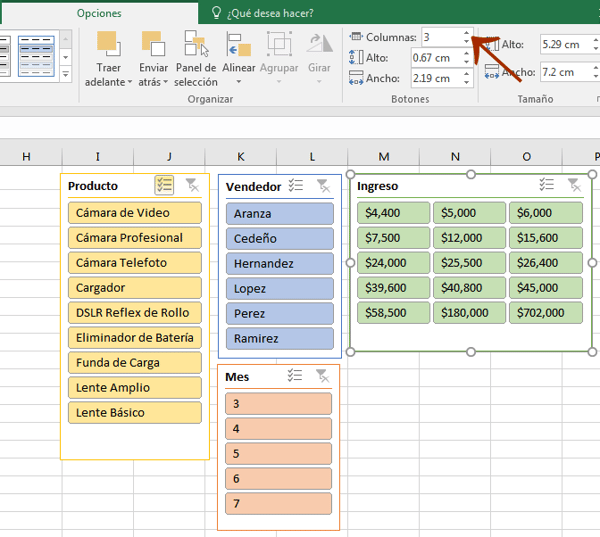 Cómo hacer una segmentación de datos en Excel: ejemplo de filtros