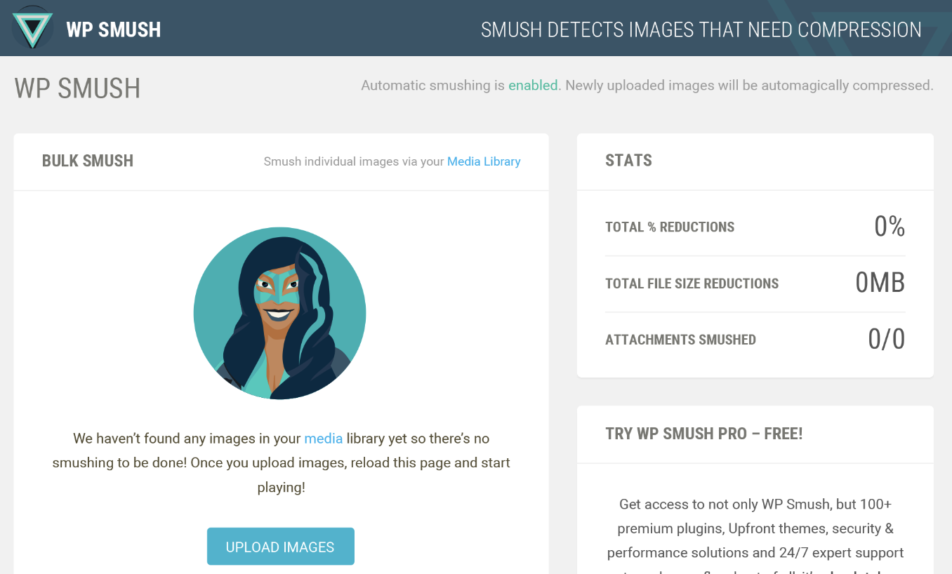 Plugin de WordPress para optimización de imágenes: Smush