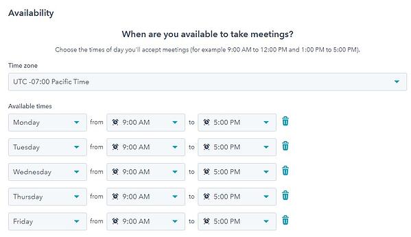 Cómo organizar reuniones con HubSpot: selecciona tu disponibilidad
