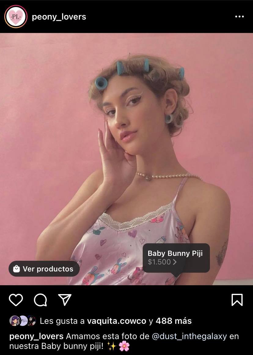 Ejemplo de Instagram Shopping: Peony Lovers