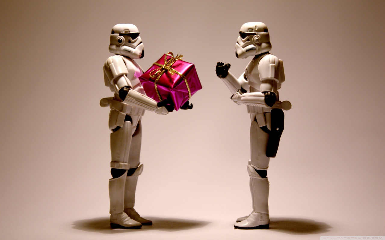 Portada de Facebook de Navidad con stormtroopers