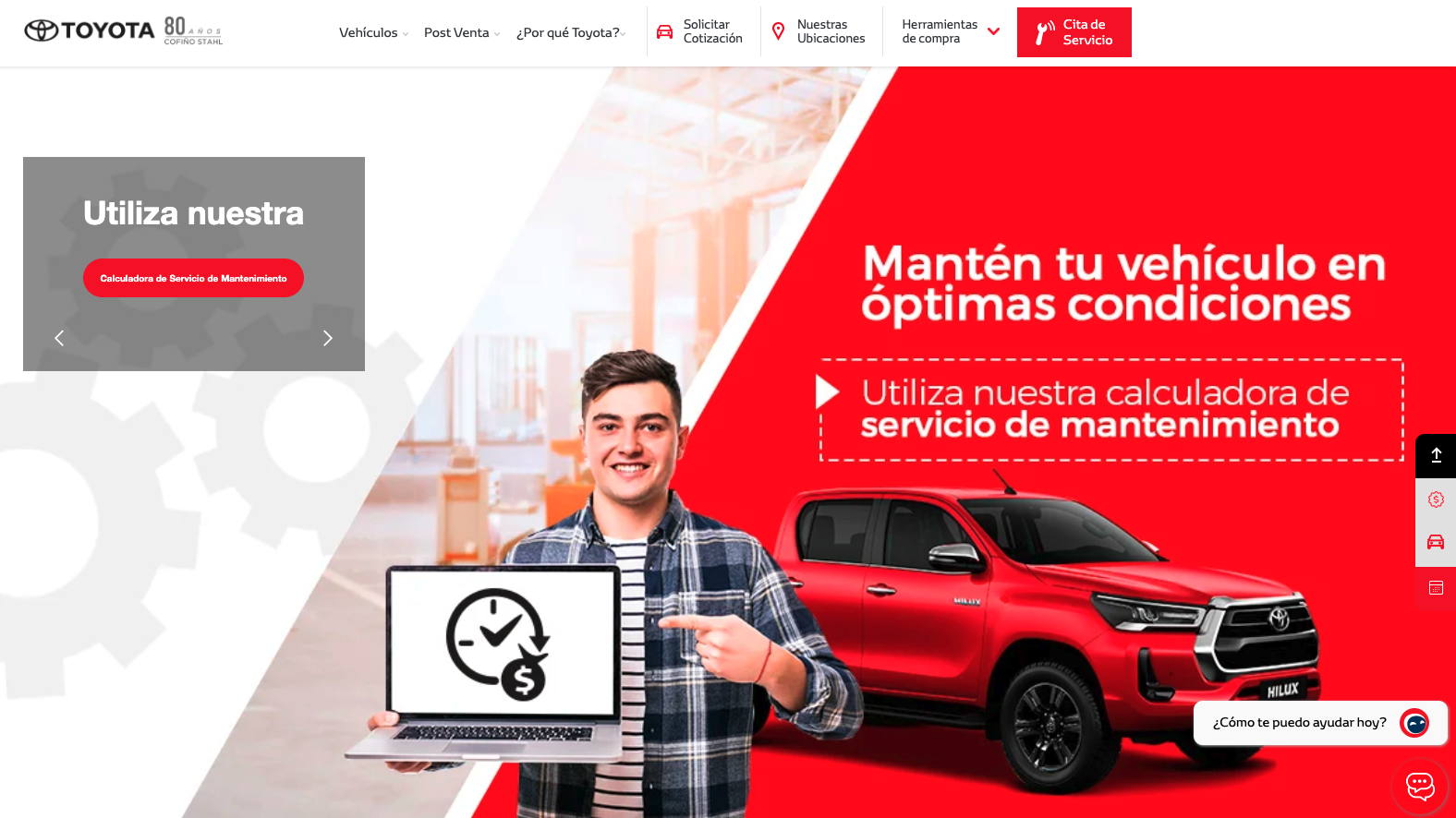 Sitio web creado con CMS Hub: Toyota