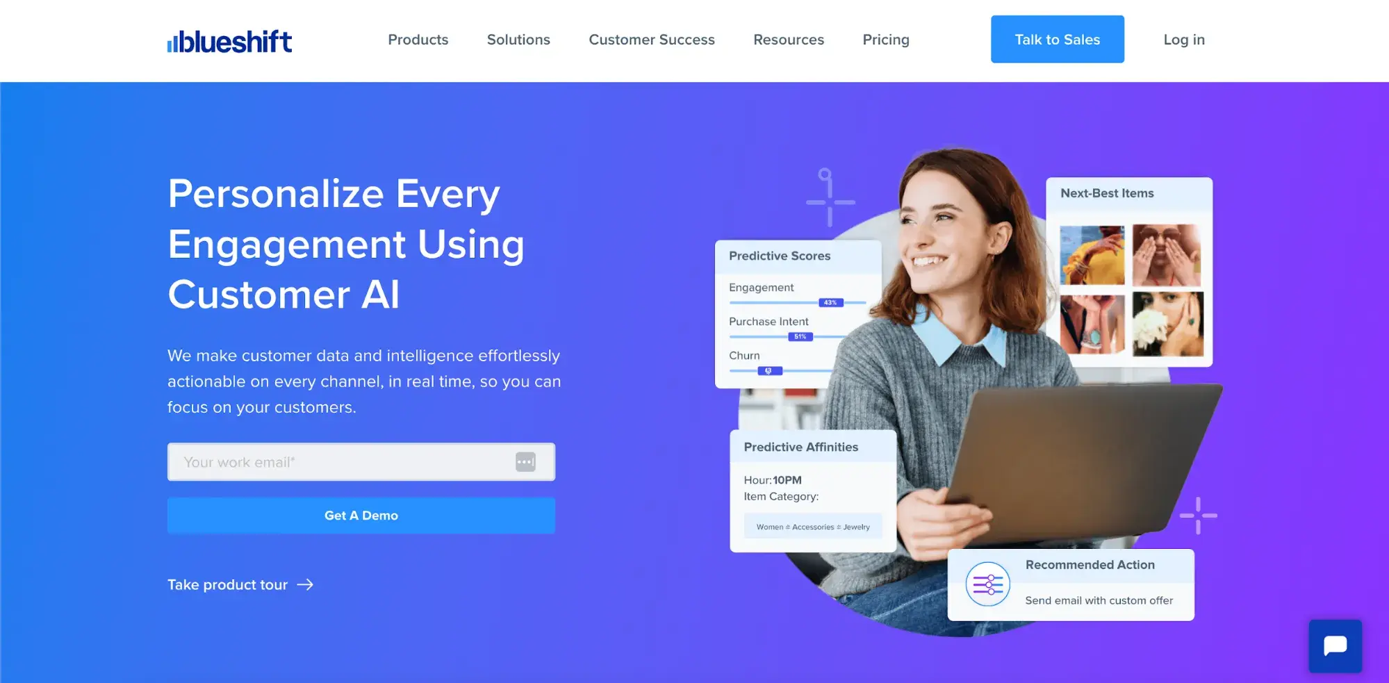 Plataforma de datos de clientes de IA: captura de pantalla de Blueshift