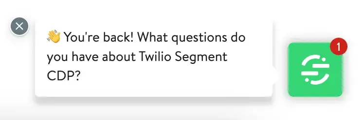 ai cdp: Captura de pantalla de Twilio Segment en la que se muestra contenido personalizado