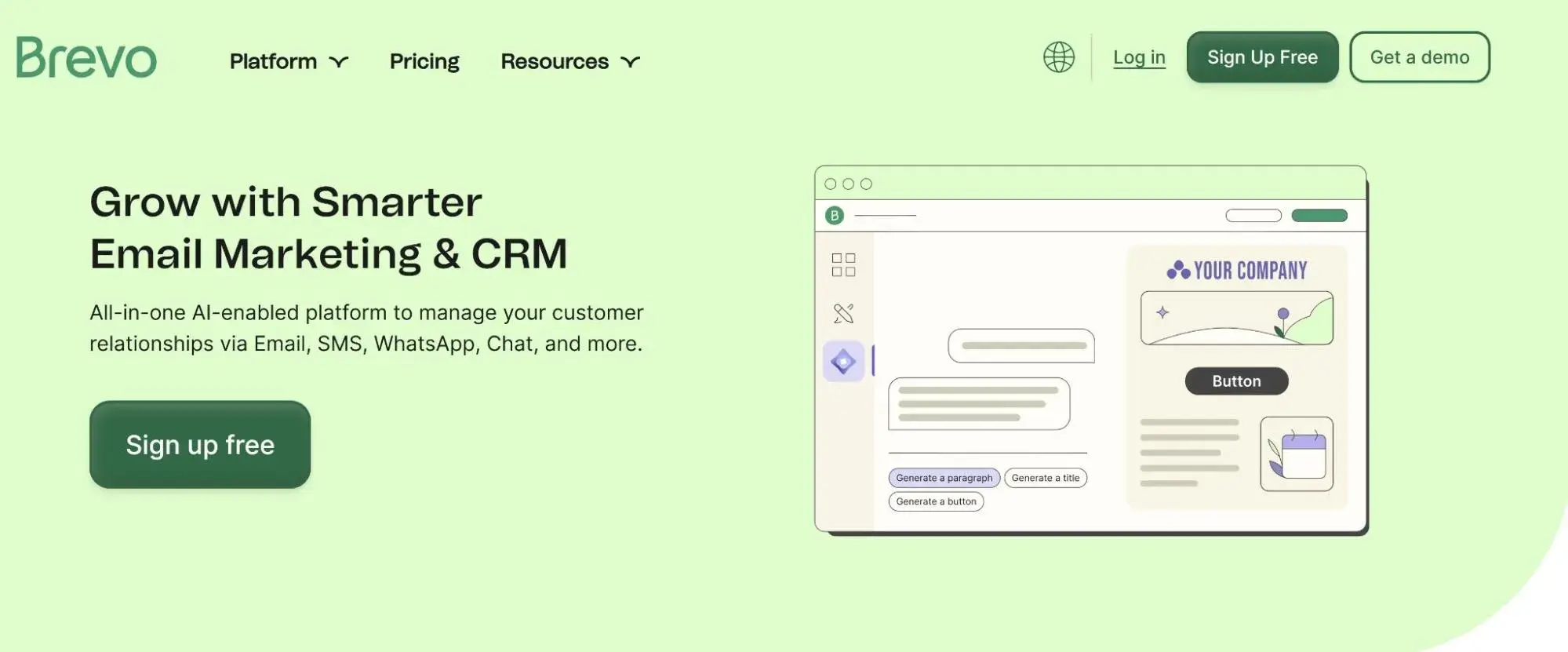 interfaz de usuario de email marketing de Brevo