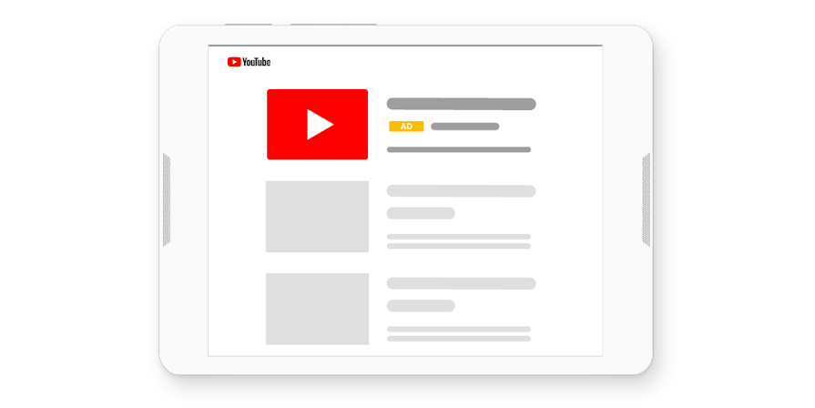 Características de YouTube para anuncio de video discovery