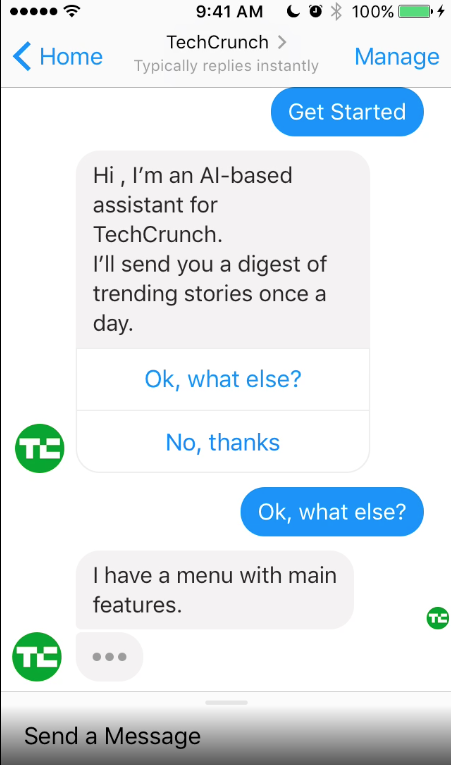 Chatbot de TechCrunch
