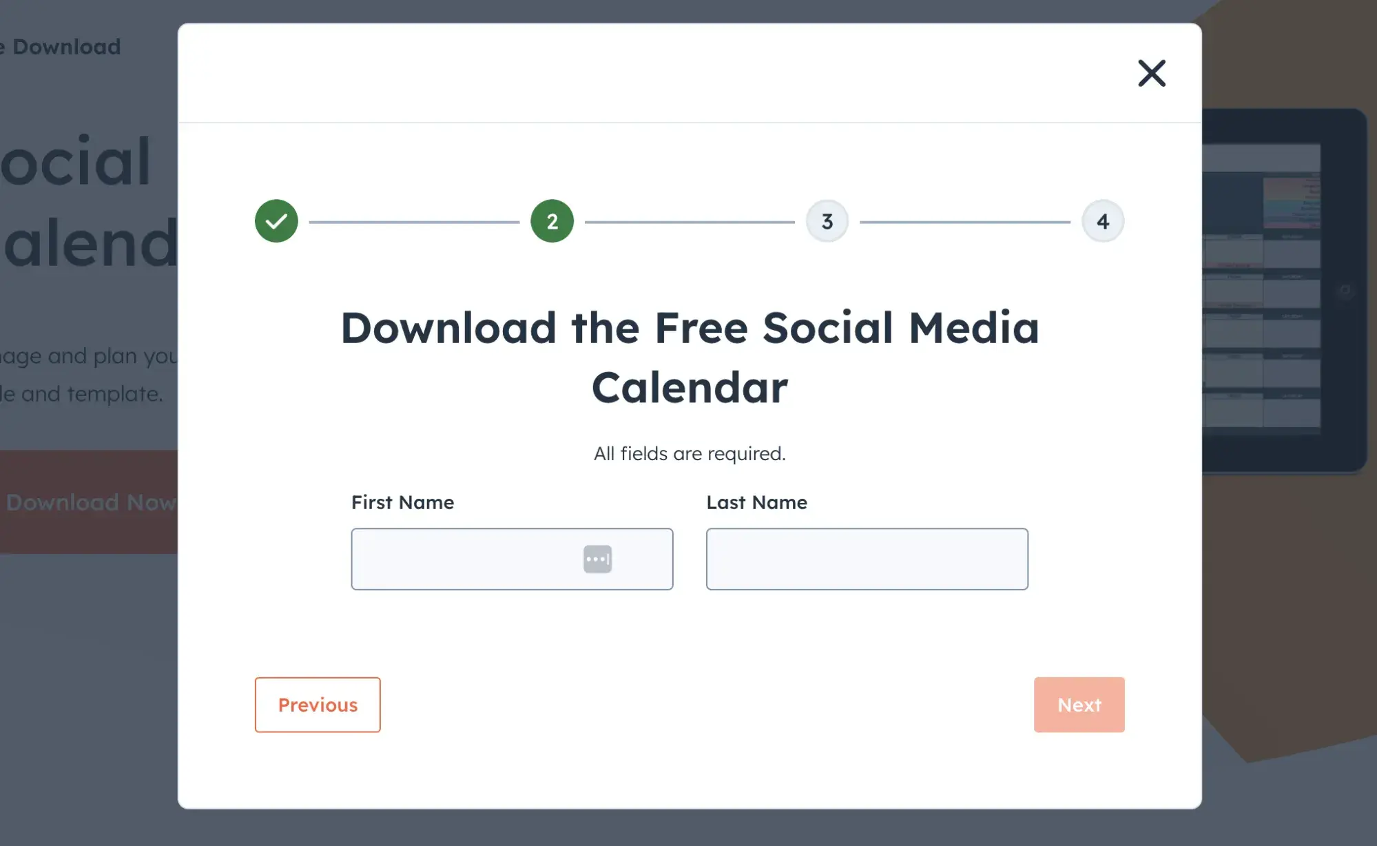 Calendario de redes sociales gratuito de HubSpot