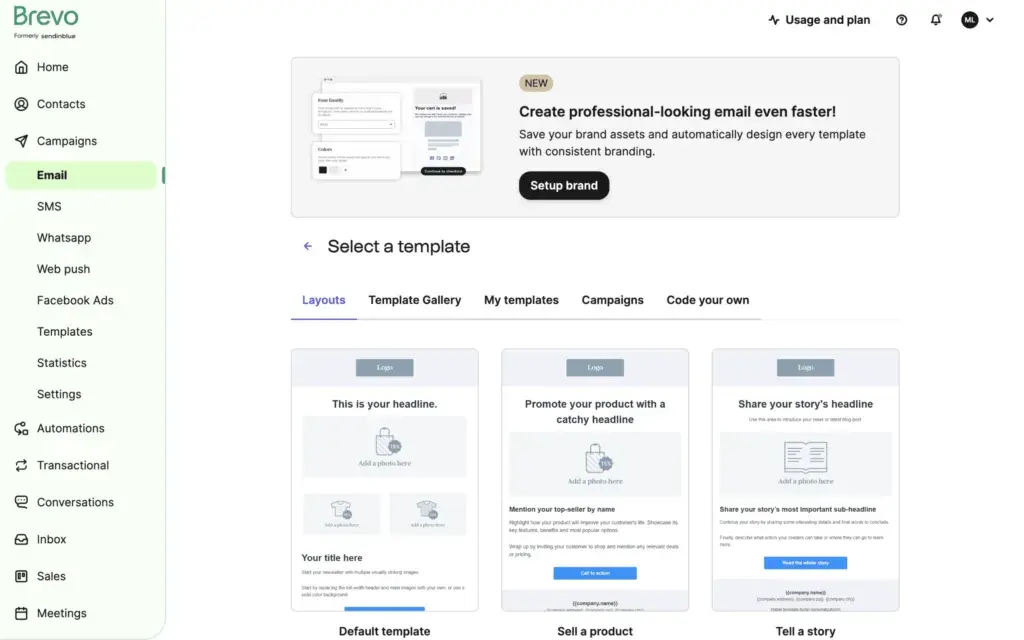 brevo email marketing ux para consultoras