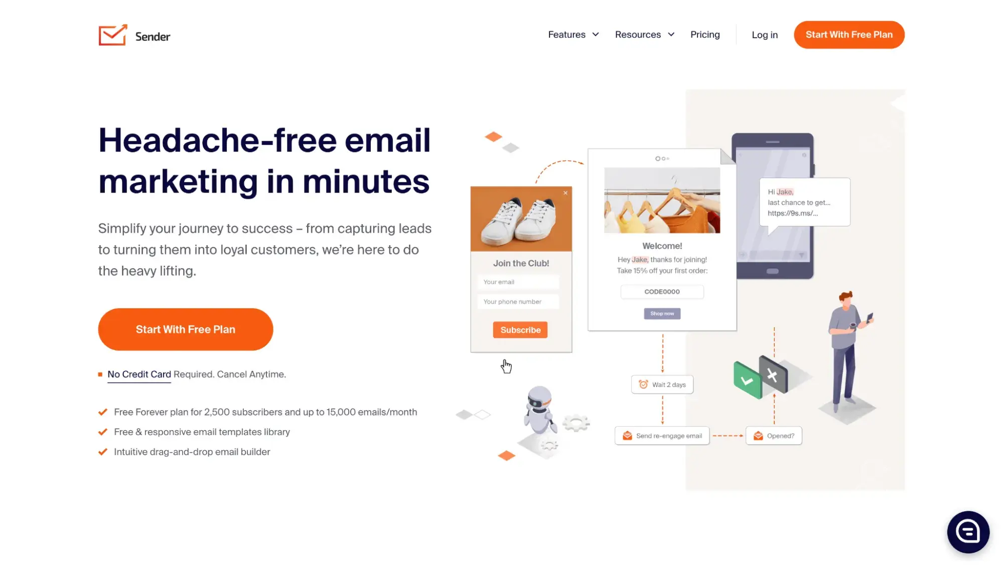 email marketing para organizaciones sin ánimo de lucro: Sender