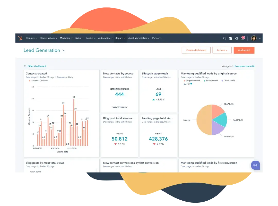 email marketing para la administración de propiedades: Marketing Hub de HubSpot