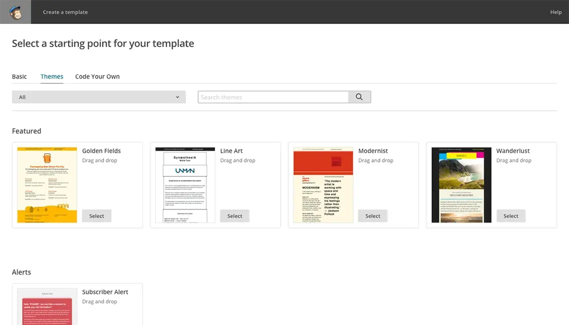 email marketing para la administración de propiedades: Mailchimp