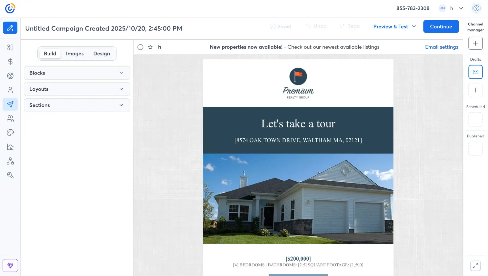 email marketing para la administración de propiedades: Constant Contact