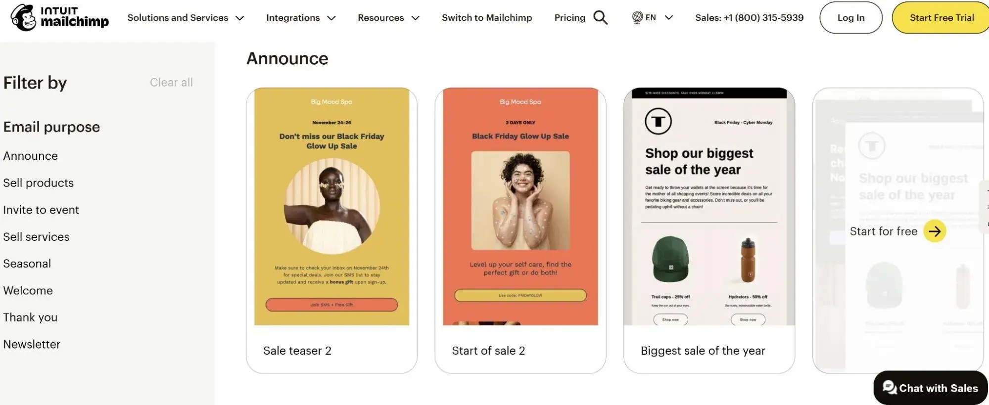 plantillas de email marketing de Mailchimp para restaurantes