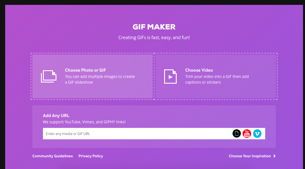 Cómo crear un GIF para Instagram en el GIF Maker de Giphy