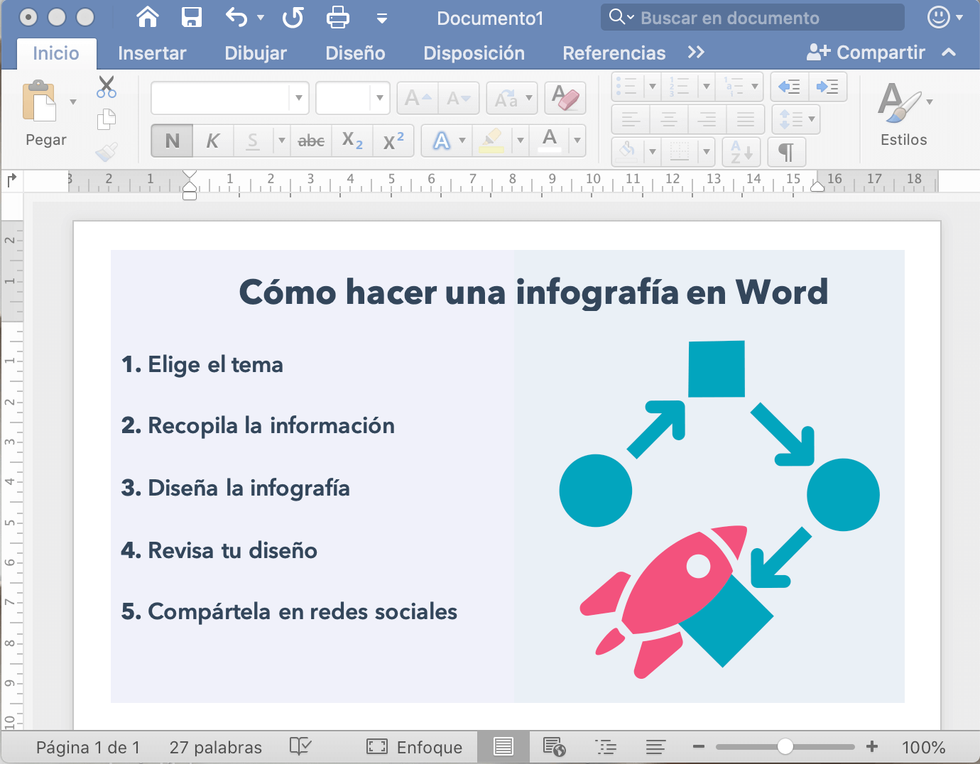 Como Crear Una Infografia Atractiva En Word 5 Pasos