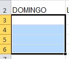 Cómo hacer un calendario en Excel sin plantillas: filas por día