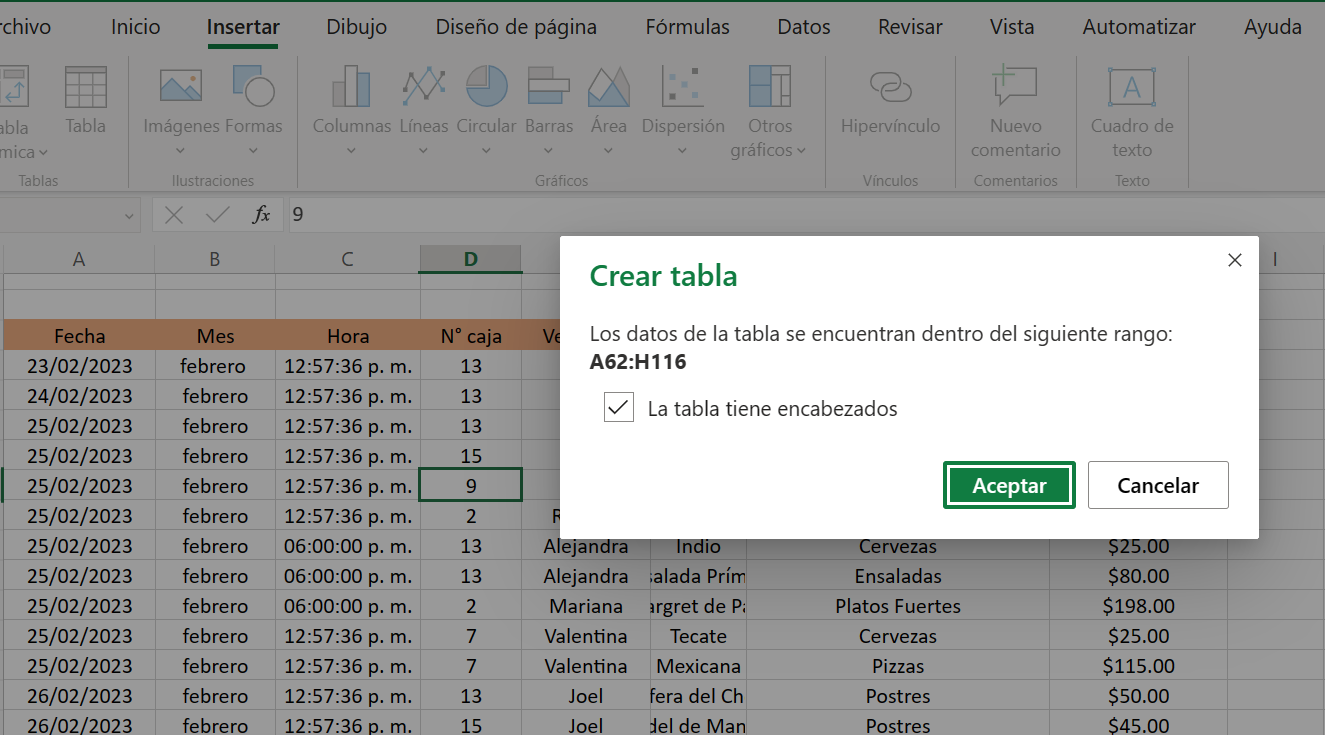Cómo hacer una base de datos estática en Excel: tabla