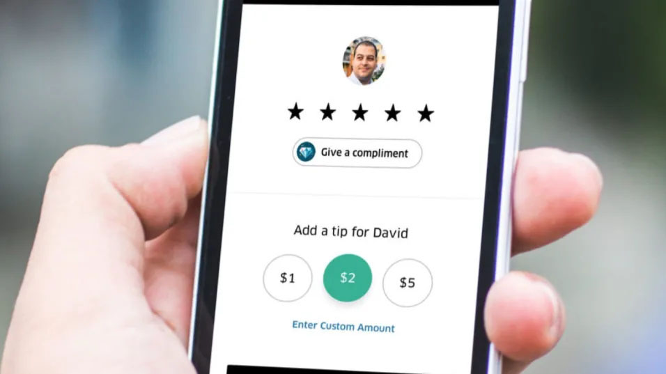 Ejemplo de encuesta de satisfacción al cliente de Uber