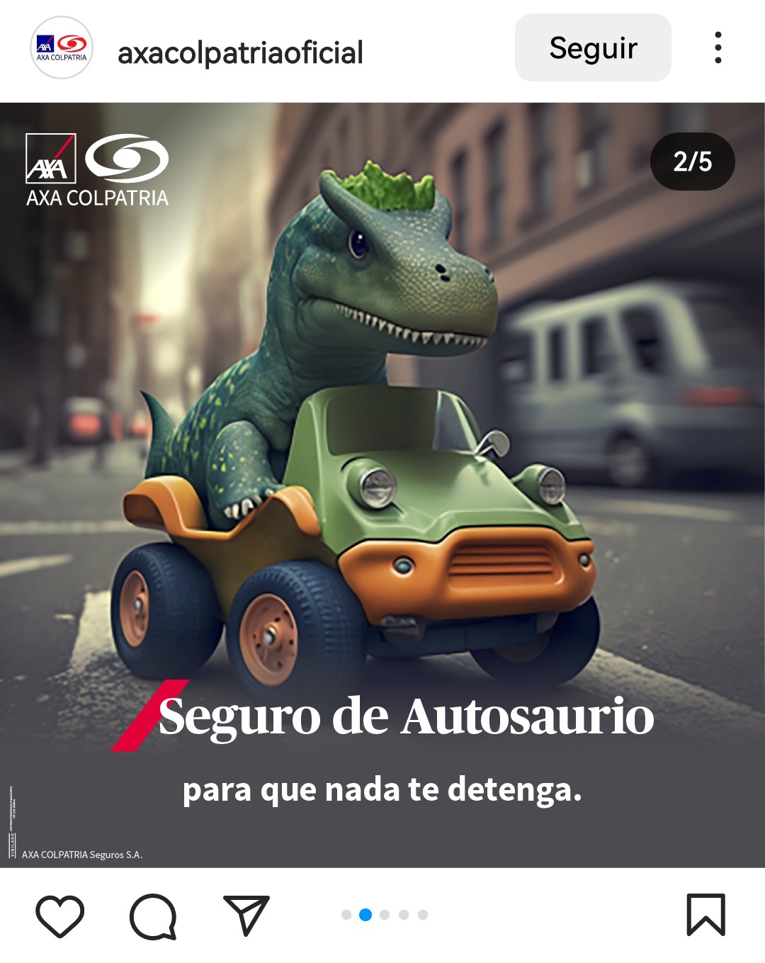 Ejemplo de publicidad de seguros de autos de Axa