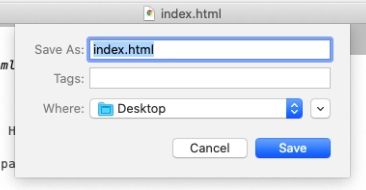 Cómo usar HTML: guardar archivo HTML