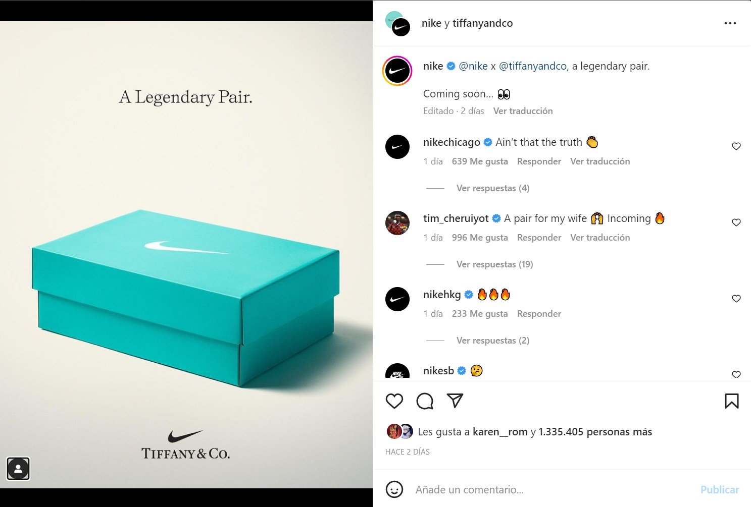 Ejemplo de estrategia de promoción de ventas: Nike y Tiffany
