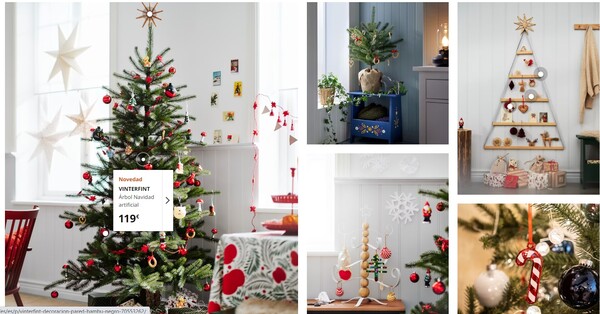 Ejemplo de diseño de página de Navidad de IKEA