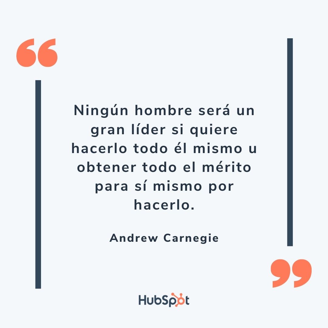 Frase de liderazgo de Andrew Carnegie